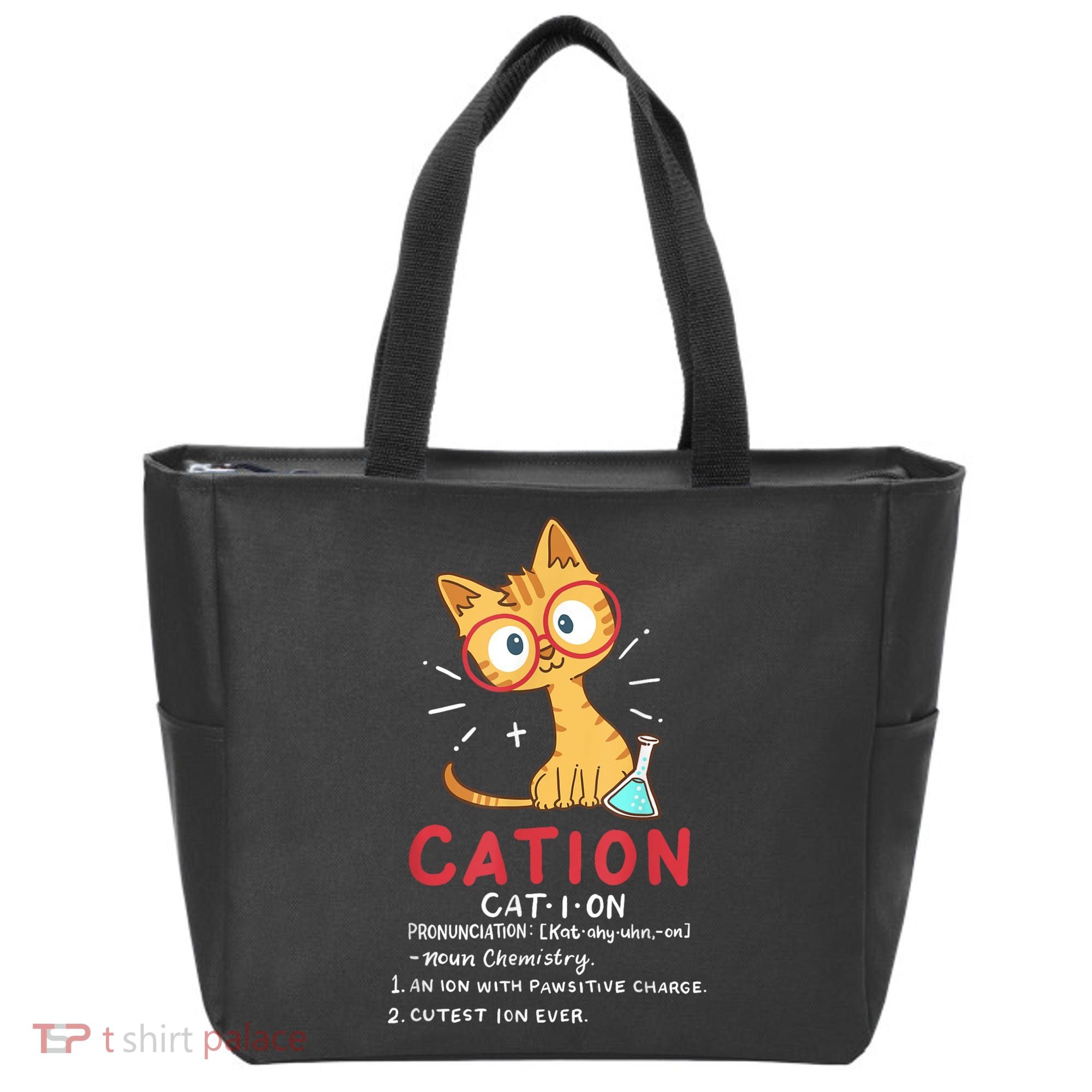 Cation Science Cat Funny Chemistry Chemist Science Teacher Tote Bag