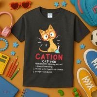 Cation Science Cat Funny Chemistry Chemist Science Teacher Kids T-Shirt thumb 3