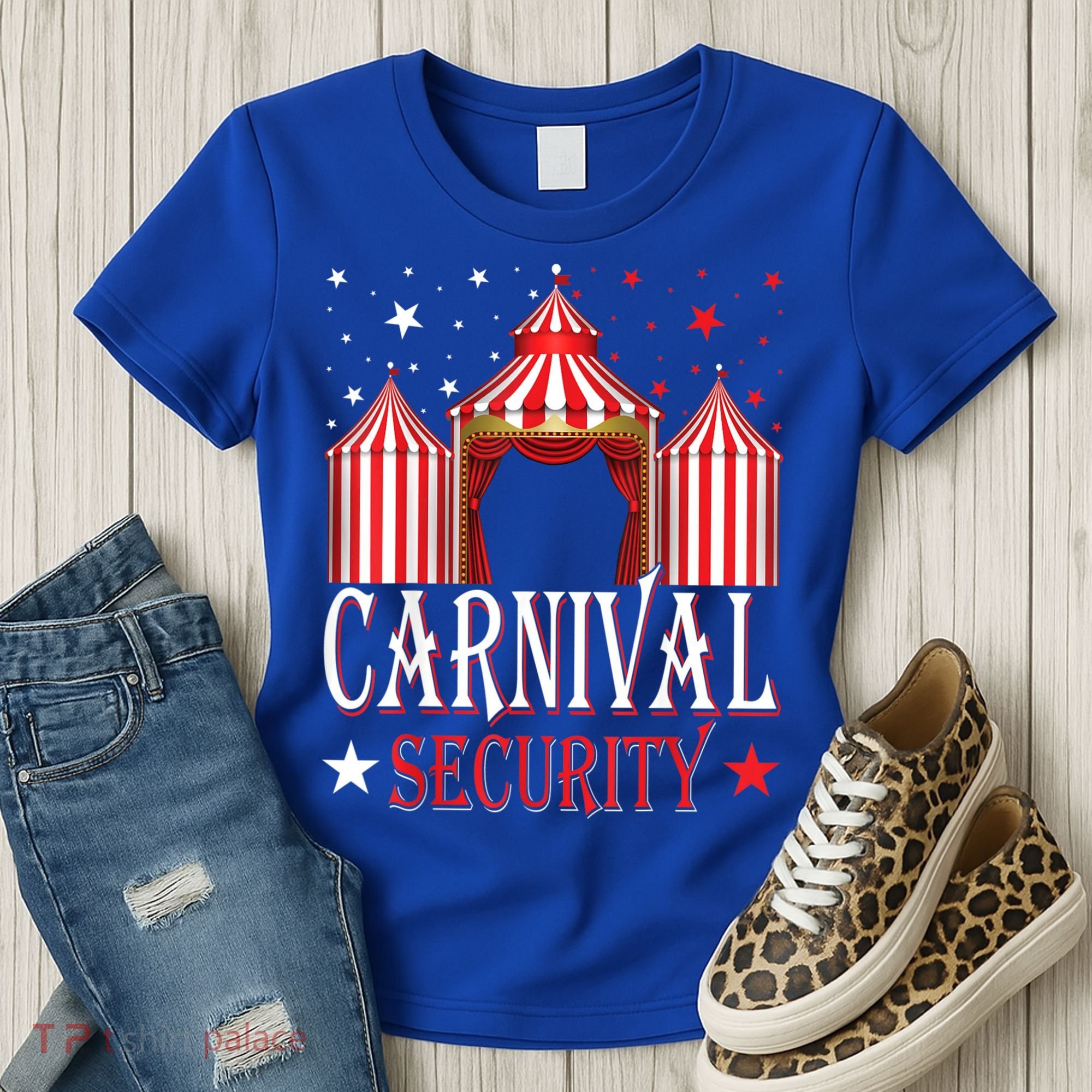 Carnival Security Circus Theme Amusement Park Carnival Party Women's T-Shirt