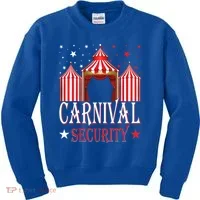 Carnival Security Circus Theme Amusement Park Carnival Party Kids Sweatshirt thumb 0