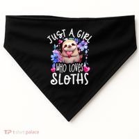 Cute Sloth USA-Made Doggie Bandana thumb 0