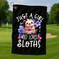Cute Sloth Golf Towel thumb 1