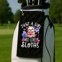 Cute Sloth Golf Towel thumb 2
