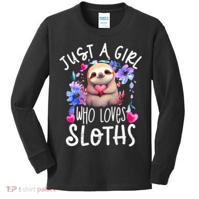 Cute Sloth Kids Long Sleeve Shirt