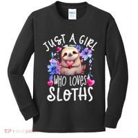 Cute Sloth Kids Long Sleeve Shirt thumb 0