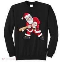 Christmas Santa Claus With Baseball Bat Baseball Sweatshirt thumb 0