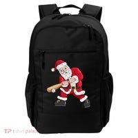 Christmas Santa Claus With Baseball Bat Baseball Backpack thumb 0