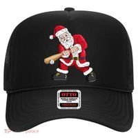 Christmas Santa Claus With Baseball Bat Baseball Hat thumb 0