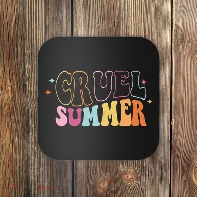 Cruel Summer Colorful Groovy Coaster