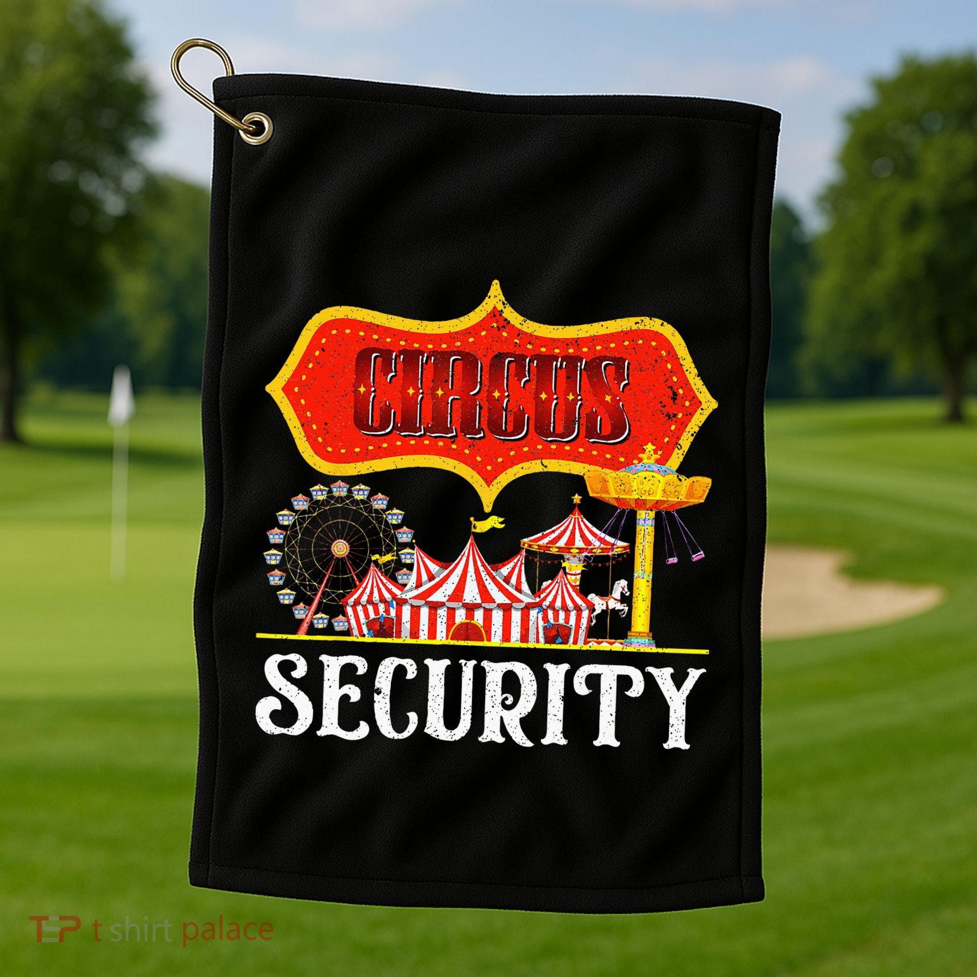 Circus Security Carnival Costume Carny Event Staff Circus Golf Towel