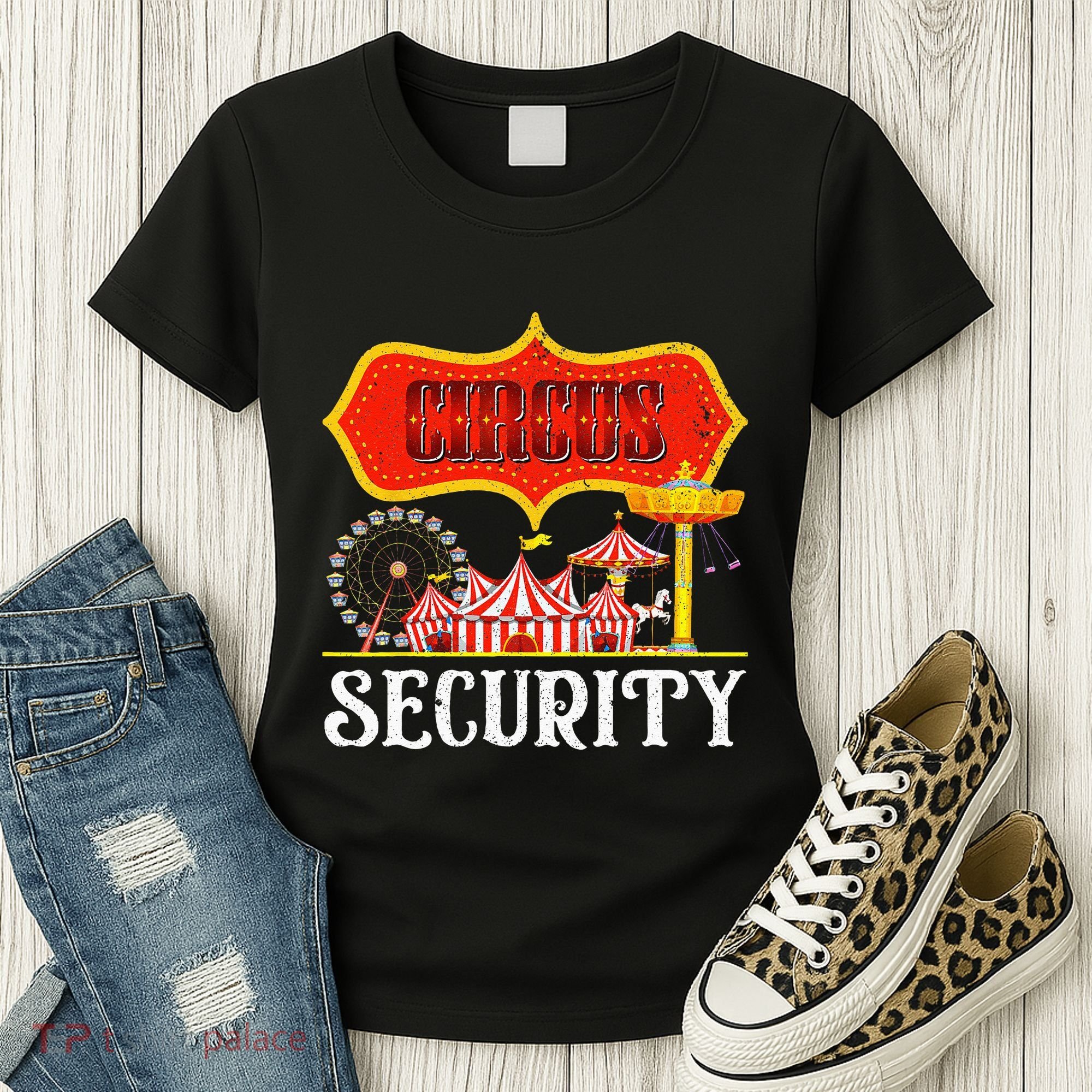 Circus Security Carnival Costume Carny Event Staff Circus Women's T-Shirt