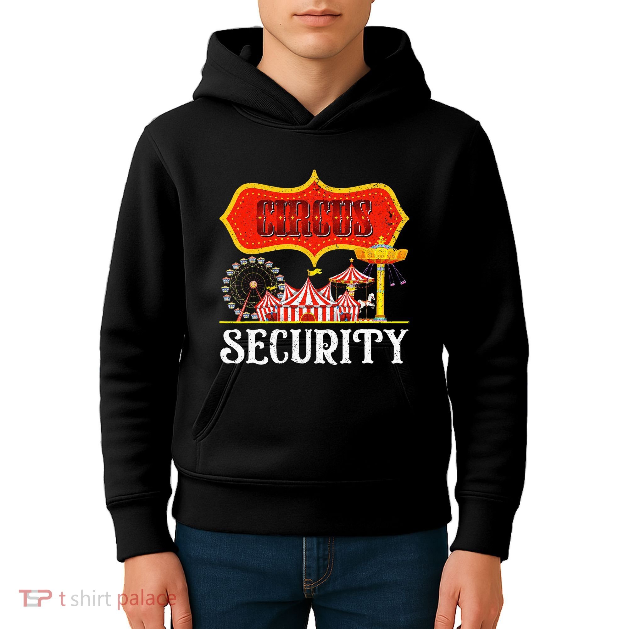 Circus Security Carnival Costume Carny Event Staff Circus Kids Hoodie