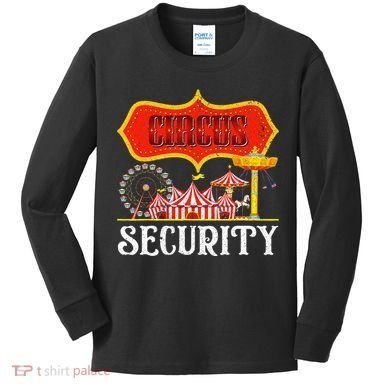 Circus Security Carnival Costume Carny Event Staff Circus Kids Long Sleeve Shirt
