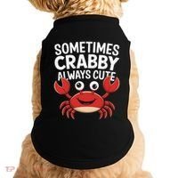 Crab Sometimes Crabby Always Cute Funny Sea Life Gift Doggie Tank thumb 0