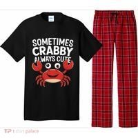 Crab Sometimes Crabby Always Cute Funny Sea Life Gift Pajama Set thumb 0