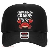 Crab Sometimes Crabby Always Cute Funny Sea Life Gift Hat thumb 0