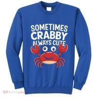 Crab Sometimes Crabby Always Cute Funny Sea Life Gift Sweatshirt thumb 0