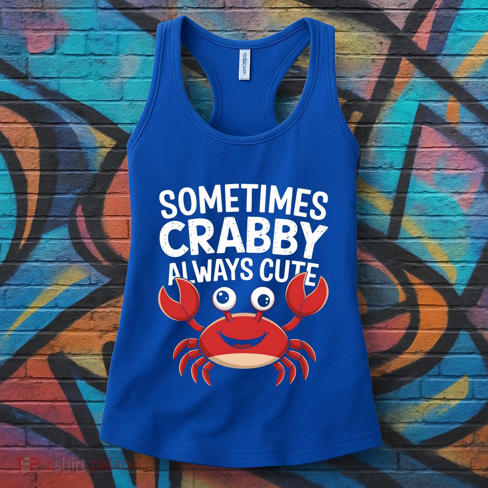 Crab Sometimes Crabby Always Cute Funny Sea Life Gift Women's Tank Top