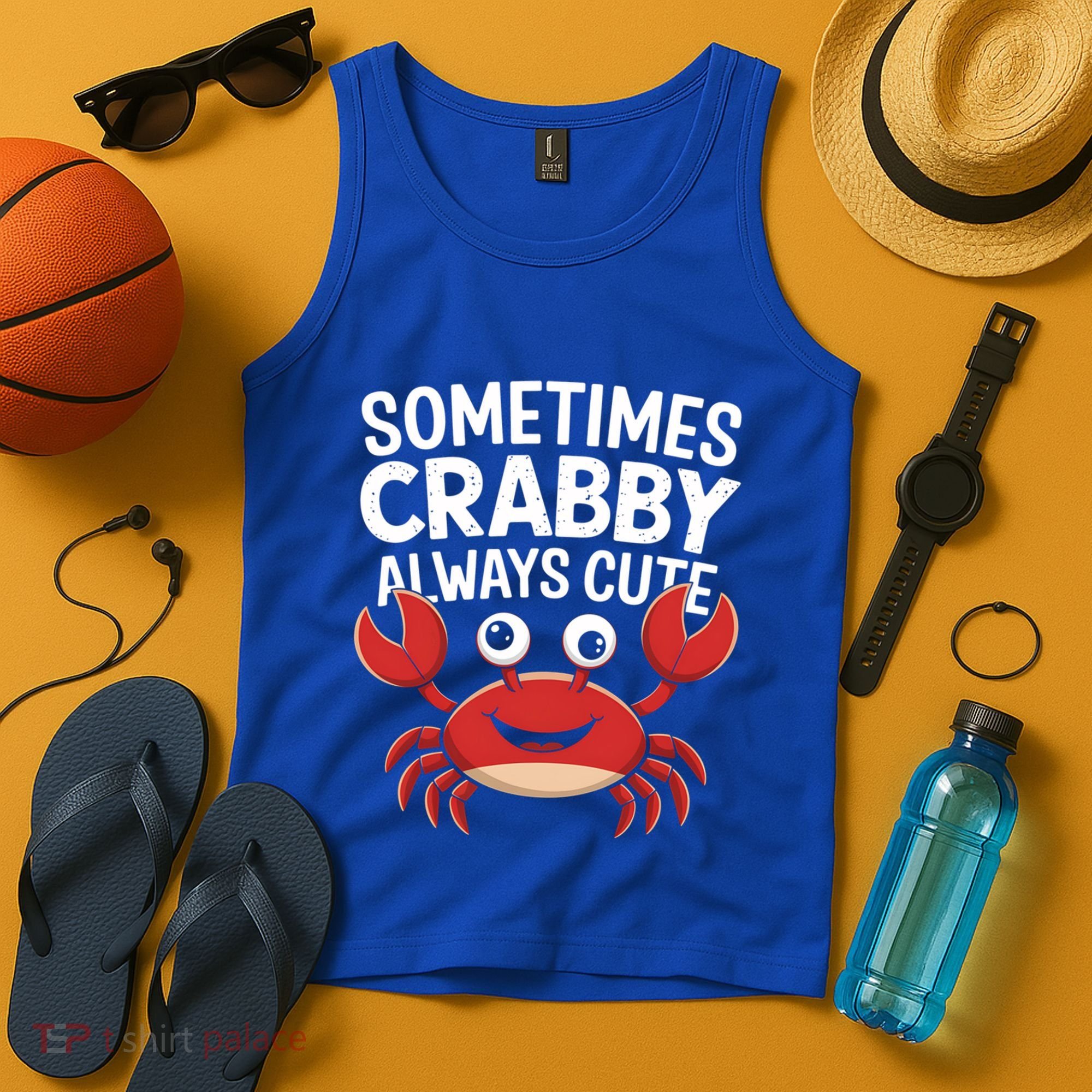 Crab Sometimes Crabby Always Cute Funny Sea Life Gift Tank Top