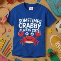 Crab Sometimes Crabby Always Cute Funny Sea Life Gift Kids T-Shirt thumb 3