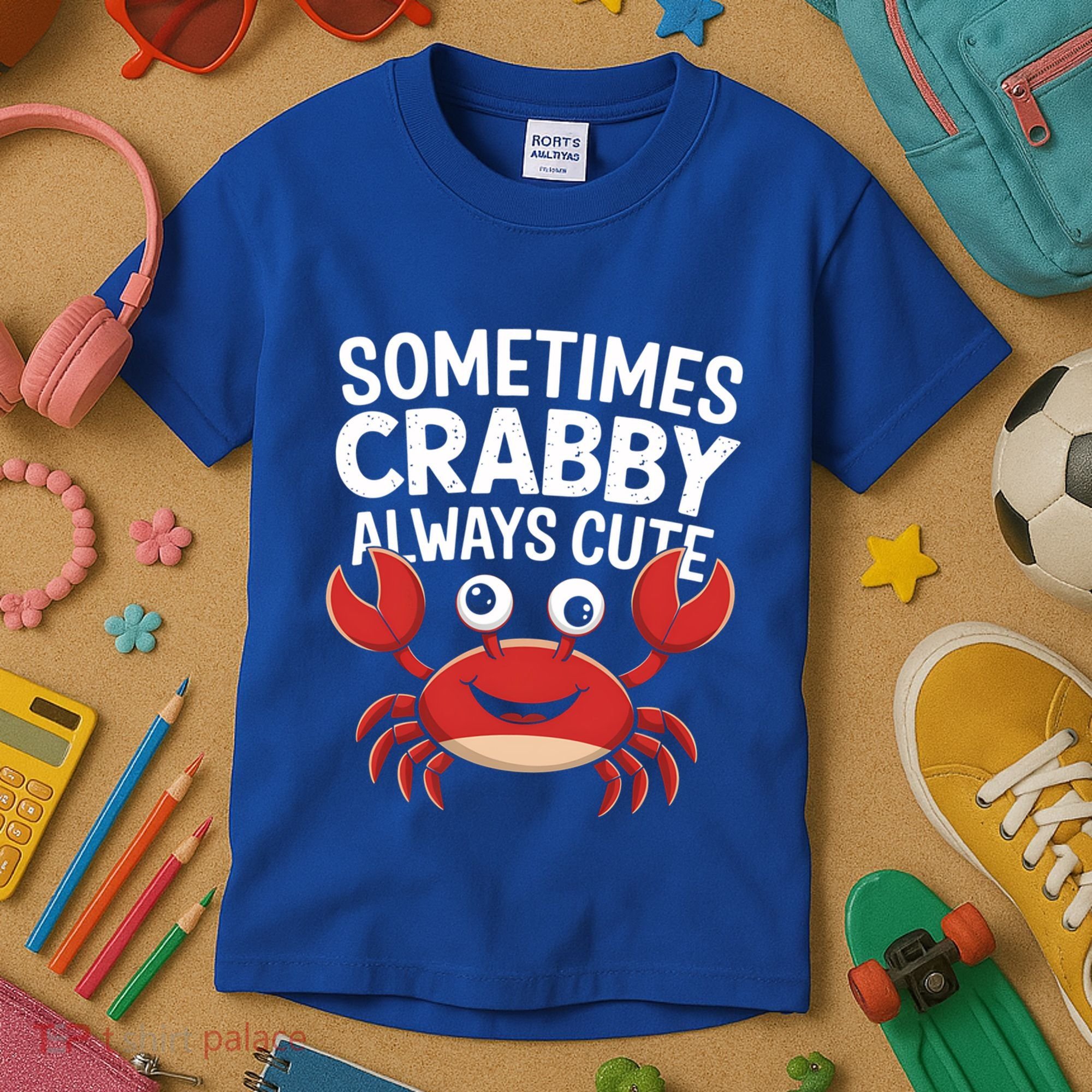 Crab Sometimes Crabby Always Cute Funny Sea Life Gift Kids T-Shirt