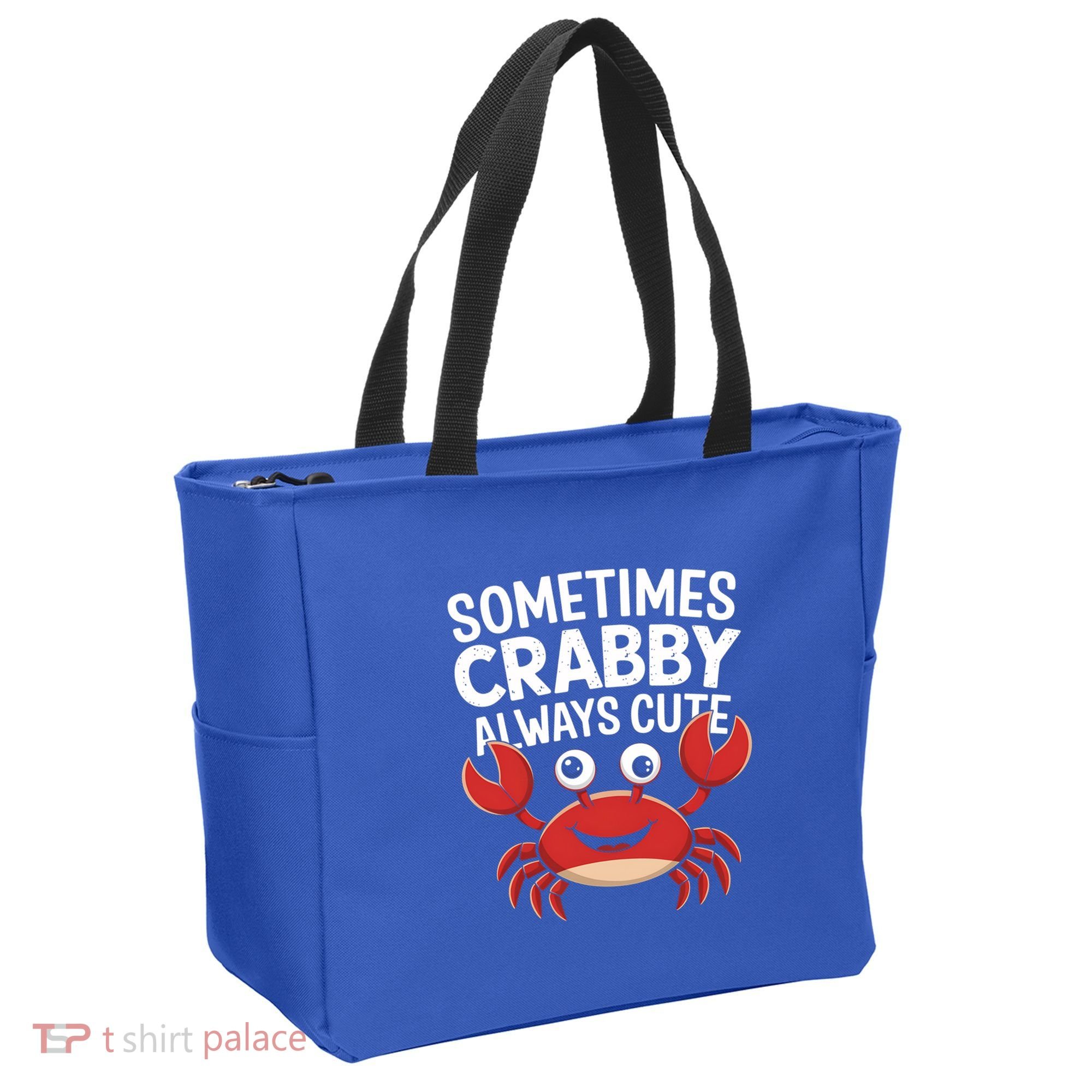 Crab Sometimes Crabby Always Cute Funny Sea Life Gift Tote Bag