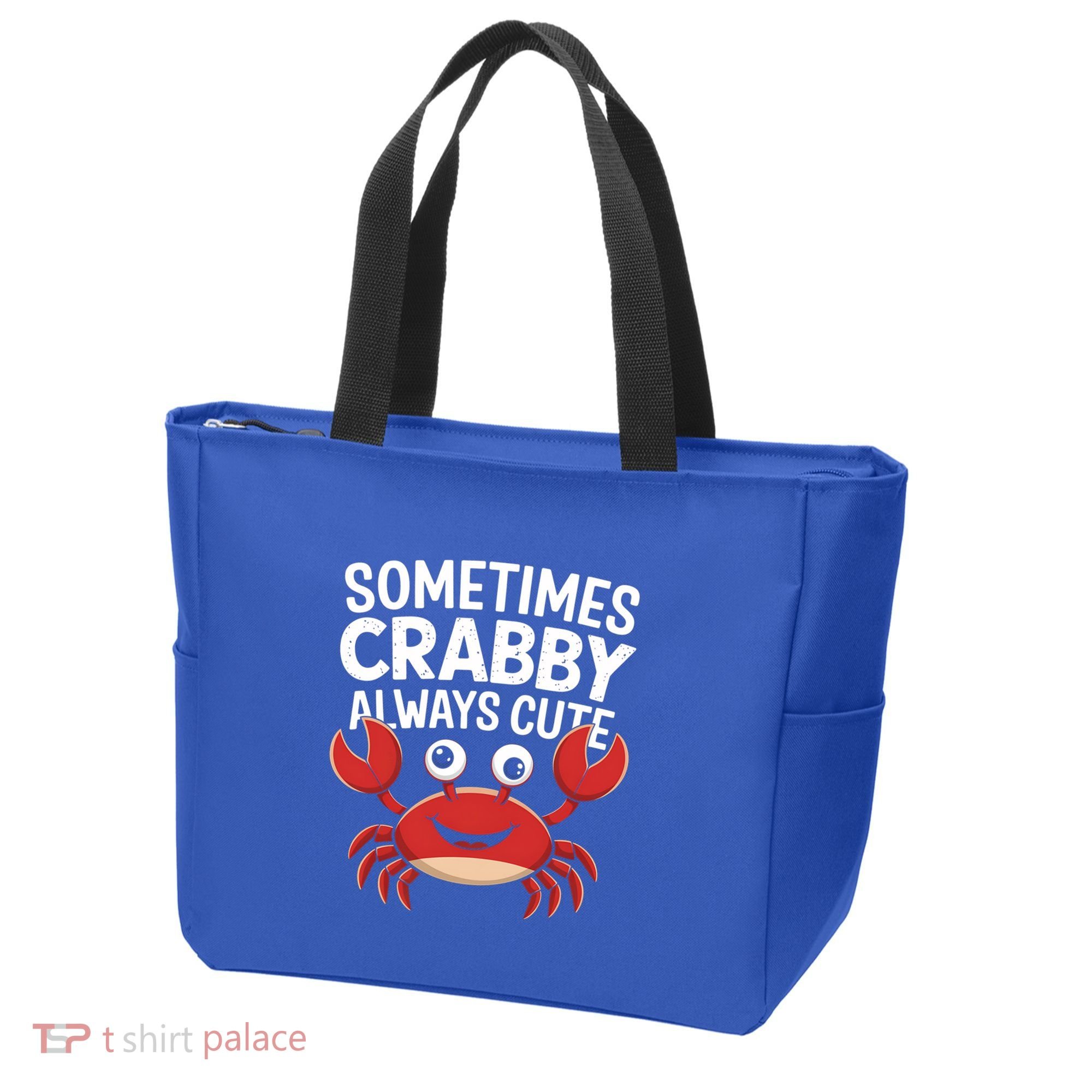 Crab Sometimes Crabby Always Cute Funny Sea Life Gift Tote Bag