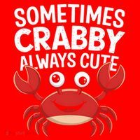 Crab Sometimes Crabby Always Cute Funny Sea Life Gift Santa Hat thumb 1