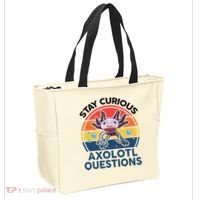 Cute Stay Curious Axolotl Questions Axolotl  Tote Bag thumb 2