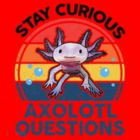 Cute Stay Curious Axolotl Questions Axolotl  Santa Hat thumb 1