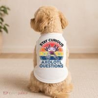Cute Stay Curious Axolotl Questions Axolotl  Doggie Tank thumb 2