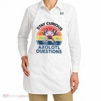 Cute Stay Curious Axolotl Questions Axolotl  Apron thumb 2