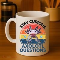 Cute Stay Curious Axolotl Questions Axolotl  Coffee Mug thumb 4
