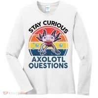 Cute Stay Curious Axolotl Questions Axolotl  Women's Long Sleeve Shirt thumb 0