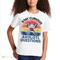 Cute Stay Curious Axolotl Questions Axolotl  Kids T-Shirt thumb 2