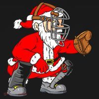 Christmas Santa Claus Baseball Catcher Backpack thumb 2