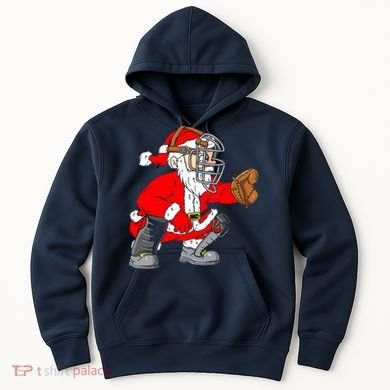 Christmas Santa Claus Baseball Catcher Hoodie