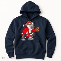 Christmas Santa Claus Baseball Catcher Hoodie thumb 0