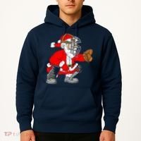 Christmas Santa Claus Baseball Catcher Hoodie thumb 2