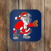 Christmas Santa Claus Baseball Catcher Coaster thumb 0