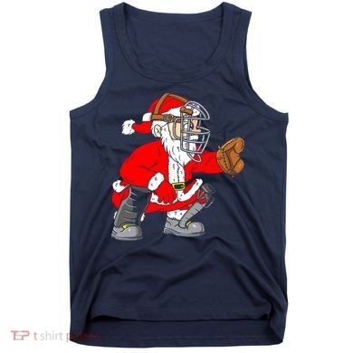 Christmas Santa Claus Baseball Catcher Tank Top