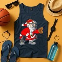 Christmas Santa Claus Baseball Catcher Tank Top thumb 4