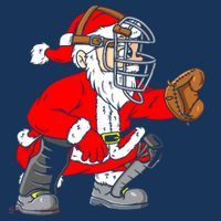 Christmas Santa Claus Baseball Catcher Women's T-Shirt thumb 6