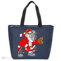 Christmas Santa Claus Baseball Catcher Tote Bag thumb 0