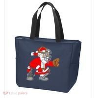Christmas Santa Claus Baseball Catcher Tote Bag thumb 3