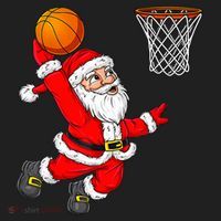 Christmas Santa Claus Dunking A Basketball Funny Xmas Tumbler thumb 3