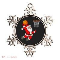 Christmas Santa Claus Dunking A Basketball Funny Xmas Ornament thumb 0