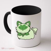 Chubby Sprigatito Chibi Kitty Coffee Mug thumb 0