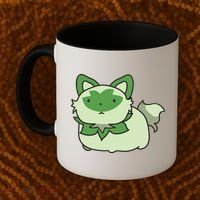 Chubby Sprigatito Chibi Kitty Coffee Mug thumb 2