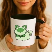 Chubby Sprigatito Chibi Kitty Coffee Mug thumb 3